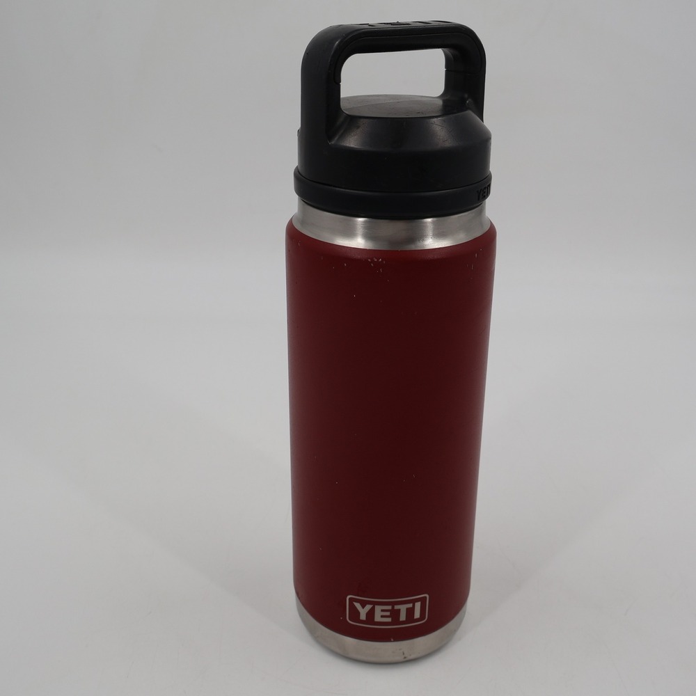 YETI Rambler Water Bottle Unisex 18 oz Harvest Red Insulated Chug Cap Flask